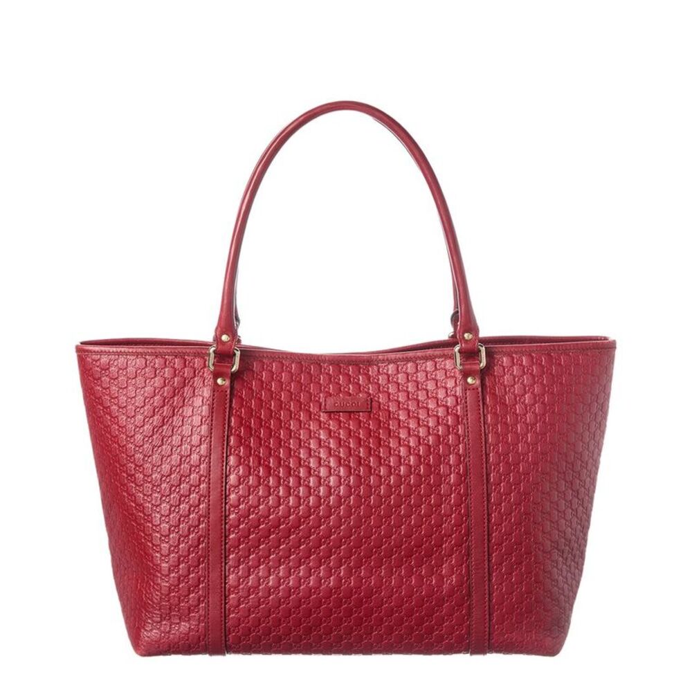 Gucci Red Microguccissima & Leather Joy Shopping Tote (Authentic Pre-Loved)